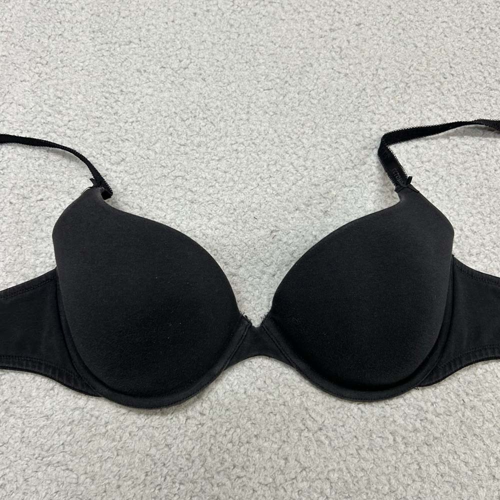 Victoria's Secret Bra 34D Lined Demi Underwire T-Shirt Bra Black